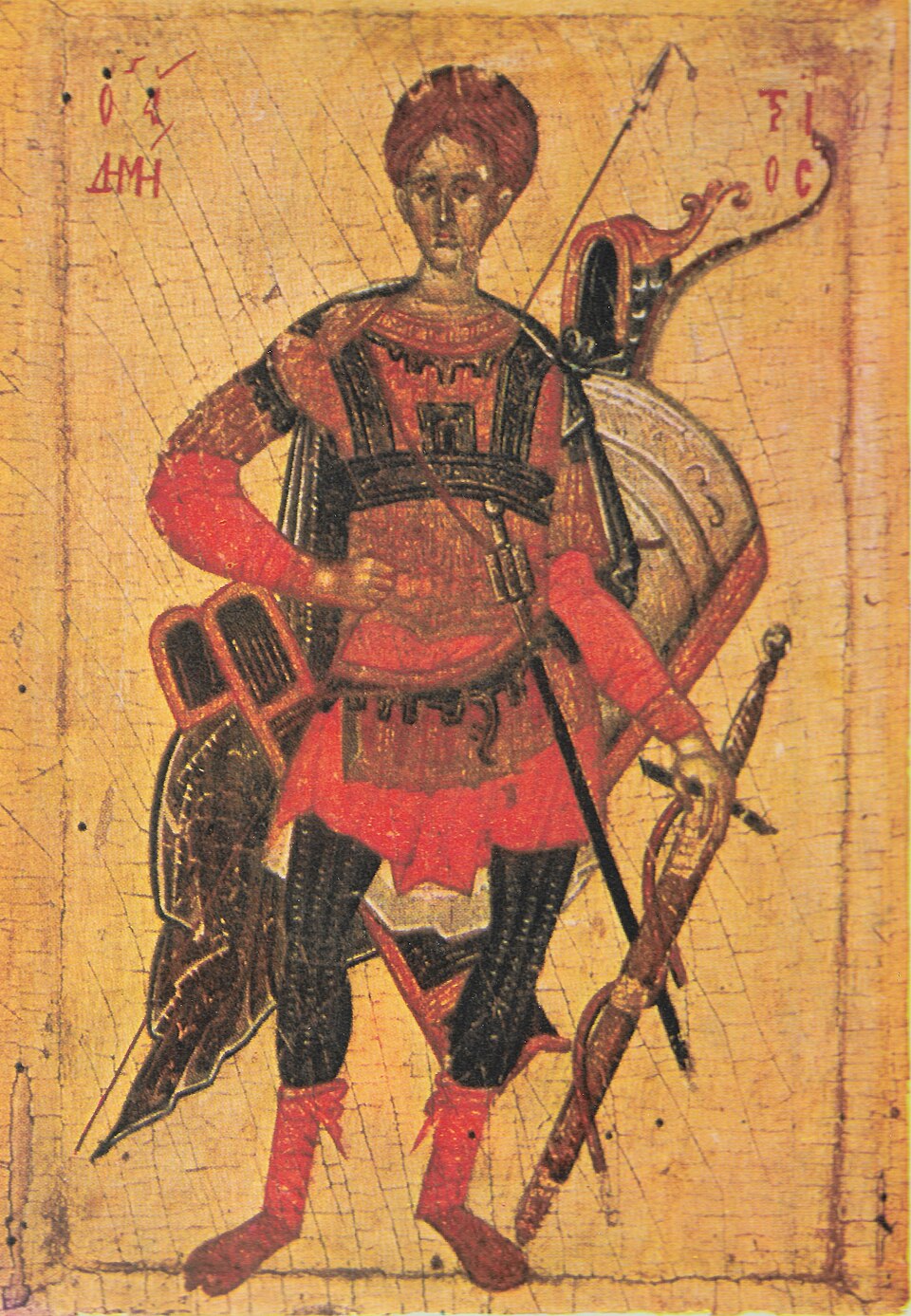 Depiction of Holy, Glorious Demetrios the Myrrh-gusher of Thessaloniki
