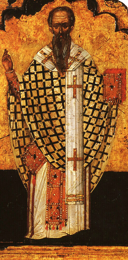 Depiction of Hieromartyr Dionysius the Areopagite, Bishop of Athens